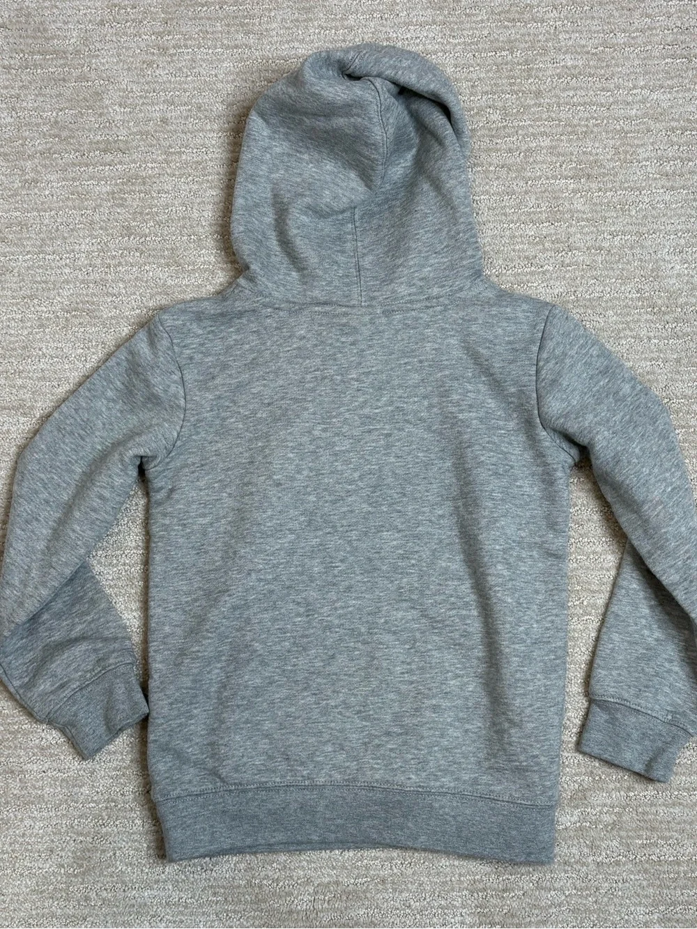 NIKE Kids Fleece Graphic Pullover Hoodie Youth Boys Size 5-6 Years Heather Grey